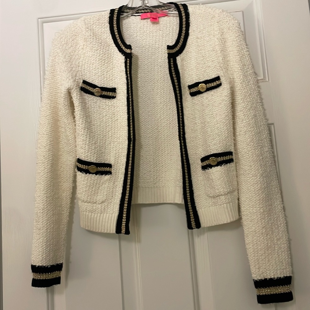 NWOT Lilly Pulitzer Kienna Cardigan XXS Cream